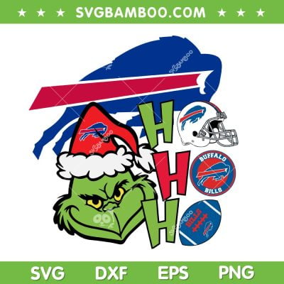 Grinch Ho Ho Ho Buffalo Bills SVG PNG, Christmas Buffalo Bills SVG, NFL Christmas DXF SVG PNG EPS