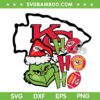 Grinch Kansas City Chiefs Hohoho SVG PNG, Grinch Face KC Chiefs SVG, Christmas Football Team DXF SVG PNG EPS