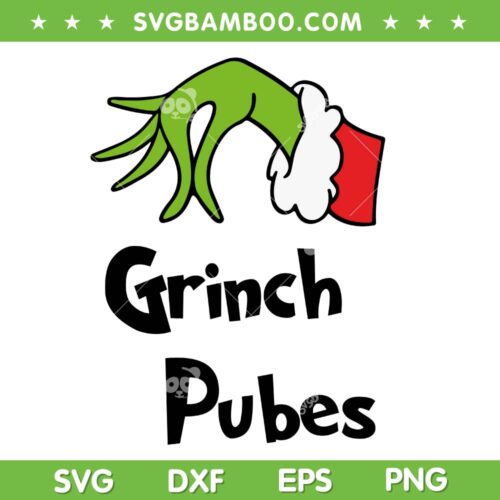 Grinch Pubes SVG PNG, Grinch Hand Ornament Pubes SVG, Christmas Grinch Hand DXF SVG PNG EPS