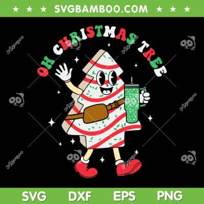 Groovy Oh Christmas Tree Cakes SVG PNG, Debbie Becky Jen SVG, Cake Lovers DXF SVG PNG EPS Groovy Oh Christmas Tree Cakes SVG PNG, Debbie Becky Jen SVG, Cake Lovers DXF SVG PNG EPS