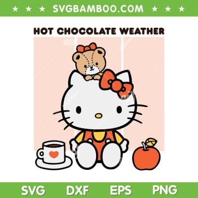 Hello Kitty Hot Chocolate Weather SVG PNG, Kitty Chocolate And Apple SVG, Cat Hot Chocolate DXF SVG PNG EPS Hello Kitty Hot Chocolate Weather SVG PNG, Kitty Chocolate And Apple SVG, Cat Hot Chocolate DXF SVG PNG EPS