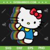 Hello Kitty Rainbow SVG PNG, Cute Kitty Retro Rainbow SVG, Hello Kitty Kawaii DXF SVG PNG EPS Hello Kitty Rainbow SVG PNG, Cute Kitty Retro Rainbow SVG, Hello Kitty Kawaii DXF SVG PNG EPS