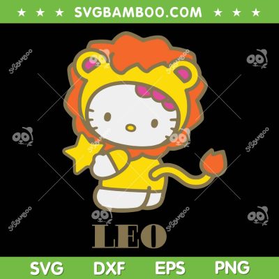 Hello Kitty Zodiac Leo SVG PNG, Kawaii Kitty Zodiac SVG, Cute Zodiac Leo DXF SVG PNG EPS Hello Kitty Zodiac Leo SVG PNG, Kawaii Kitty Zodiac SVG, Cute Zodiac Leo DXF SVG PNG EPS