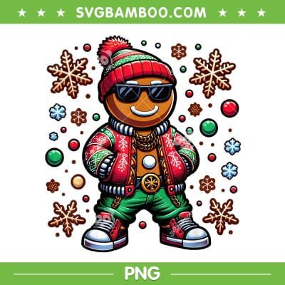 Hip Hop Gingerbread Man PNG, Christmas Gingerbread Hip Hop PNG, Gingerbread And Snowflakes PNG Hip Hop Gingerbread Man PNG, Christmas Gingerbread Hip Hop PNG, Gingerbread And Snowflakes PNG