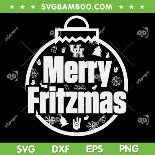 Houston Cougars Merry Fritzmas SVG PNG, Merry Fritzmas UH SVG, Houston Cougars Football Team DXF SVG PNG EPS