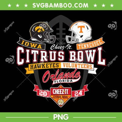 Iowa Hawkeyes vs Tennessee Volunteers Citrus Bowl 2024 PNG, Tennessee Football PNG, 2024 Cheez It Citrus Bowl PNG