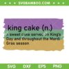 King Cake Definition SVG PNG, Mardi Gras King Cake SVG, Funny Sweet Cake Kings Day DXF SVG PNG EPS