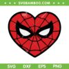 Marvel Spider Man Heart SVG PNG, Valentine Spider Heart SVG, Spiderman Face DXF SVG PNG EPS