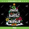 Mele Kaliki Maka Christmas Tree PNG, Tropical Christmas Hawaiian PNG, Santa Xmas Tree PNG