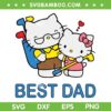 Hello Kitty Best Dad SVG PNG, Cute Kitty Best Fathers SVG, Cat Fathers Day DXF SVG PNG EPS