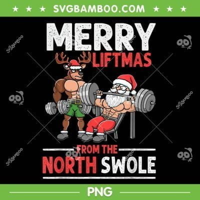 Merry Liftmas From The North Swole PNG, Santa Weightlifting PNG, Buff Santa Claus PNG Merry Liftmas From The North Swole PNG, Santa Weightlifting PNG, Buff Santa Claus PNG