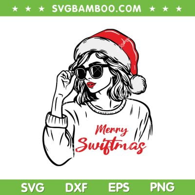Merry Swiftmas SVG PNG, Taylor Swift Santa Hat SVG, Swiftie Christmas DXF SVG PNG EPS Merry Swiftmas SVG PNG, Taylor Swift Santa Hat SVG, Swiftie Christmas DXF SVG PNG EPS