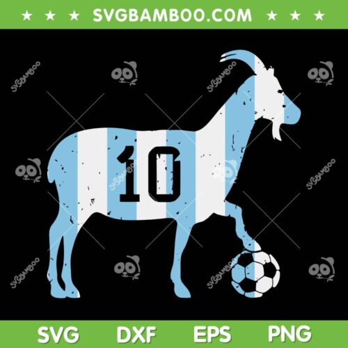 Messi GOAT 10 SVG PNG, Argentina Messi SVG, Lionel Messi Goat Inter Miami DXF SVG PNG EPS
