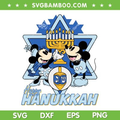 Mickey And Minnie Happy Hanukkah SVG, Disney Mouse Hanukkah SVG, Menorah Hanukkah DXF SVG PNG EPS Mickey And Minnie Happy Hanukkah SVG, Disney Mouse Hanukkah SVG, Menorah Hanukkah DXF SVG PNG EPS