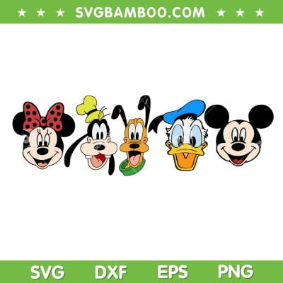 Mickey And Friends Head SVG PNG, Disneyfriends Head SVG, Disney Character DXF SVG PNG EPS Mickey And Friends Head SVG PNG, Disneyfriends Head SVG, Disney Character DXF SVG PNG EPS