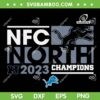 Lions NFC North Champions SVG PNG, Detroit Lions Championship SVG, Detroit Football 2023 DXF SVG PNG EPS