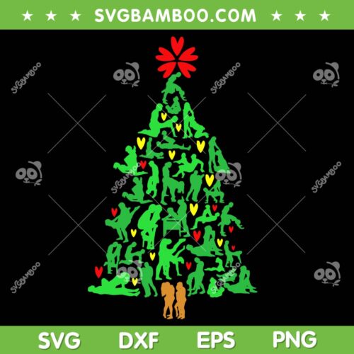 Naughty Xmas Ornaments SVG PNG, Kamasutra Adult Humor Christmas Tree SVG, Naughty Sexy Christmas DXF SVG PNG EPS