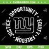 NFL Justice SVG PNG, Justice Opportunity Equity Freedom New York Giants SVG, NFL Sports Teams DXF SVG PNG EPS
