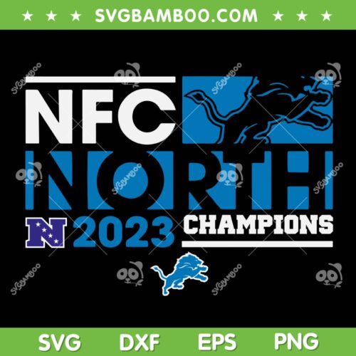 Nfc North Champions SVG PNG, Lions NFC Championship SVG, Detroit Lions Football DXF SVG PNG EPS
