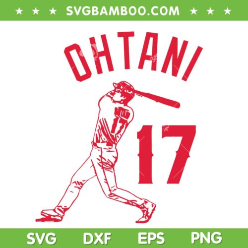 Ohtani Dodgers SVG PNG, Los Angeles Dodgers Shohei Ohtani SVG, Ohtani 17 DXF SVG PNG EPS