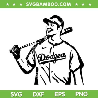 Ohtani Dodgers SVG PNG, Shohei Ohtani Dodgers SVG, Shohei Ohtani 17 DXF SVG PNG EPS