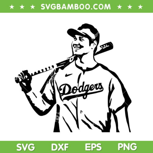 Ohtani Dodgers SVG PNG, Shohei Ohtani Dodgers SVG, Shohei Ohtani 17 DXF SVG PNG EPS