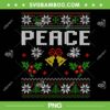 Peace Christmas Couple PNG, I Come In Peace Ugly Christmas Sweater PNG, Peace Love Christmas PNG