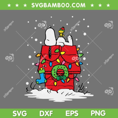 Peanuts Snoopy Merry Christmas 2023 SVG, Woodstock Stocking Light Up SVG, Snoopy Merry Xmas DXF SVG PNG EPS