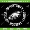 Philadelphia Eagles NFL Justice SVG PNG, Justice Opportunity Equity Freedom SVG, Mike Tomlin Shirt DXF SVG PNG EPS