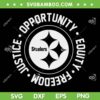 Pittsburgh Steelers Justice Opportunity Equity SVG, NFL Justice Steelers SVG, Trending Sports Quote DXF SVG PNG EPS