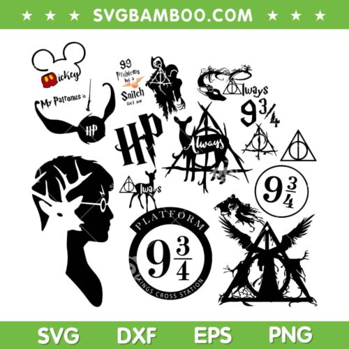 Pottery Magic Wizard SVG Bunlde, Harry Potter SVG Bundle, Movie Mega DXF SVG PNG EPS
