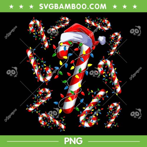 Red And White Candy Cane PNG, Santa Candy Cane Christmas Lights PNG, Candy Cane Red And White PNG