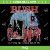 Rush Moving Pictures Tour 1981 PNG, Vintage Rush 1981 Tour PNG, Rock Music Band PNG