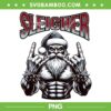 Santa Chistmas Sleigher PNG, Sleigher Santa Rock Christmas PNG, Metal Santa Claus PNG