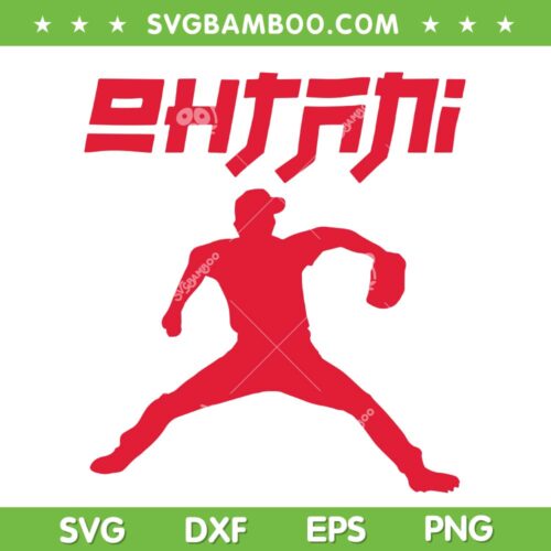 Shohei Ohtani Dodgers SVG PNG, Los Angeles Dodgers Ohtani SVG, Los Angeles Angels Player DXF SVG PNG EPS