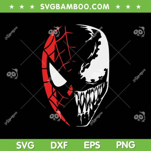 Spiderman Venom Face SVG PNG, Superhero Marvel Head SVG, Marvel Spider man Venom DXF SVG PNG EPS