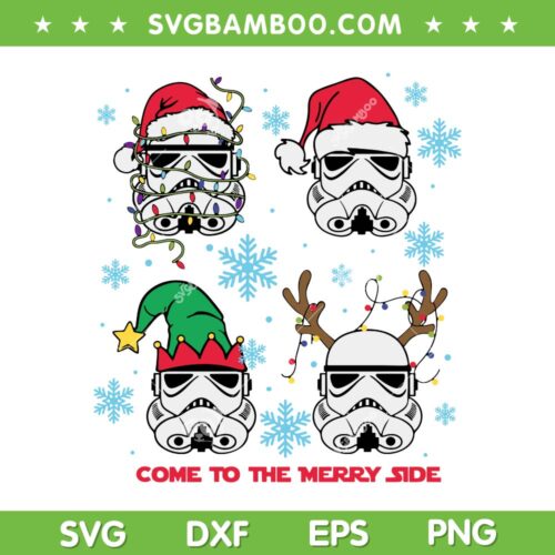 Star Wars Christmas Santa Hat SVG PNG, Come To The Merry Side SVG, Darth Vader Santa Hat DXF SVG PNG EPS