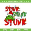 Stink Stank Stunk Grinch SVG PNG, Funny Grinch Christmas Lights SVG, Grinch Christmas 2023 DXF SVG PNG EPS