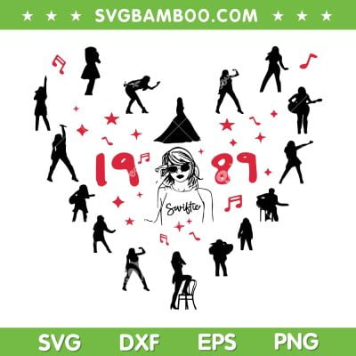 Taylor Swiftie 1989 Heart SVG PNG, Taylor Swift Heart Christmas SVG, Taylor Version DXF SVG PNG EPS Taylor Swiftie 1989 Heart SVG PNG, Taylor Swift Heart Christmas SVG, Taylor Version DXF SVG PNG EPS