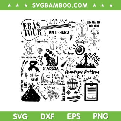 Taylor Swiftie Eras Tour Anti Hero SVG PNG, Taylor Swiftie Merch SVG, The Eras Tour 2023 DXF SVG PNG EPS