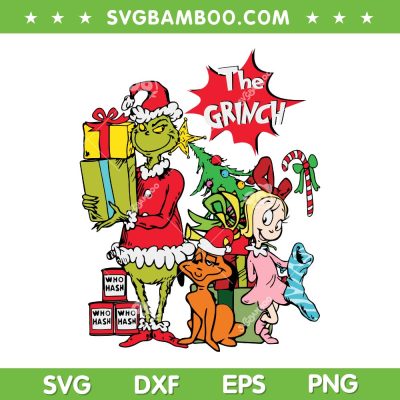 The Grinchmas Christmas Gift SVG PNG, Whoville Christmas Tree SVG, Gift And Christmas Gifts DXF SVG PNG EPS