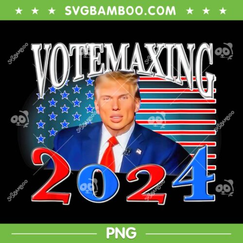 VoteMaxxing 2024 PNG, Funny Moggald Trump PNG, Trump 2024 American Flag PNG