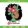 Women's African American Merry Christmas SVG, Black Girls Christmas SVG, Black Woman DXF SVG PNG EPS