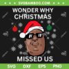 Wonder Why Christmas Missed Us SVG PNG, Biggie Smalls Christmas SVG, Funny Ugly Christmas Sweater DXF SVG PNG EPS