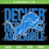 Decker Reported As Eligible SVG PNG, Detroit Lions Logo SVG, Detroit Lions Football DXF SVG PNG EPS