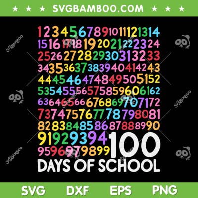 100 Days Math Numbers SVG PNG, 100th Day Of School Teacher SVG, 100 Days Math Numbers DXF SVG PNG EPS 100 Days Math Numbers SVG PNG, 100th Day Of School Teacher SVG, 100 Days Math Numbers DXF SVG PNG EPS