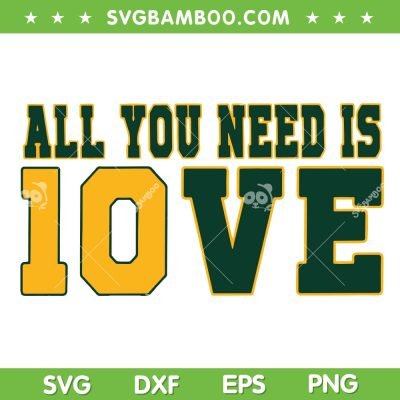 All You Need Is 10ve SVG, Packer All You Need is Love 10 SVG, Packer Love Player 10 DXF SVG PNG EPS