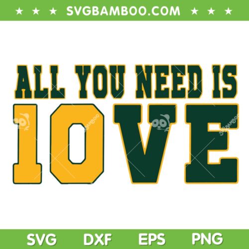 All You Need Is 10ve SVG, Packer All You Need is Love 10 SVG, Packer Love Player 10 DXF SVG PNG EPS