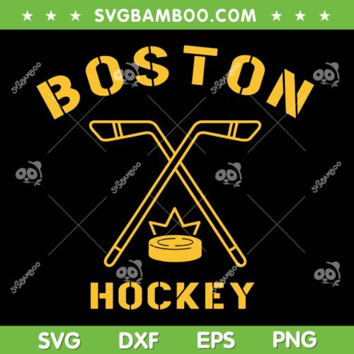 Boston Massachusetts Hockey SVG PNG, Boston Hockey SVG, Boston Bruins Hockey Teams DXF SVG PNG EPS