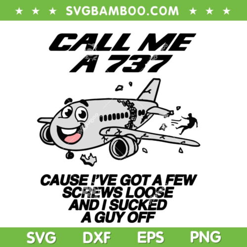Call Me A 737 SVG PNG, Cause I've Got A Few Screws Loose SVG, Sucked A Guy Off DXF SVG PNG EPS